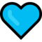 Blue Heart emoji on Microsoft